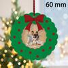 with Hanging Ropes Photo Frame Wooden Xmas Tree Decorations Picture Ornaments for Christmas Tree