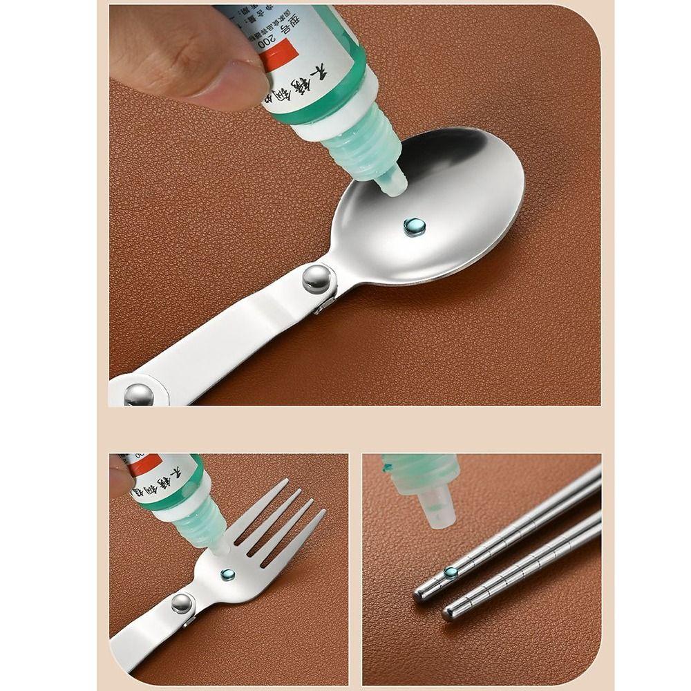 Compact Portable Cutleries Set Rust-proof Stainless Steel Spoon Fork Chopstick  Outdoor Activities