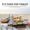 Fly Fan USB Power Supply Light Weight 3 Blades Outdoor Bug Repellent Tool for Picnic Table