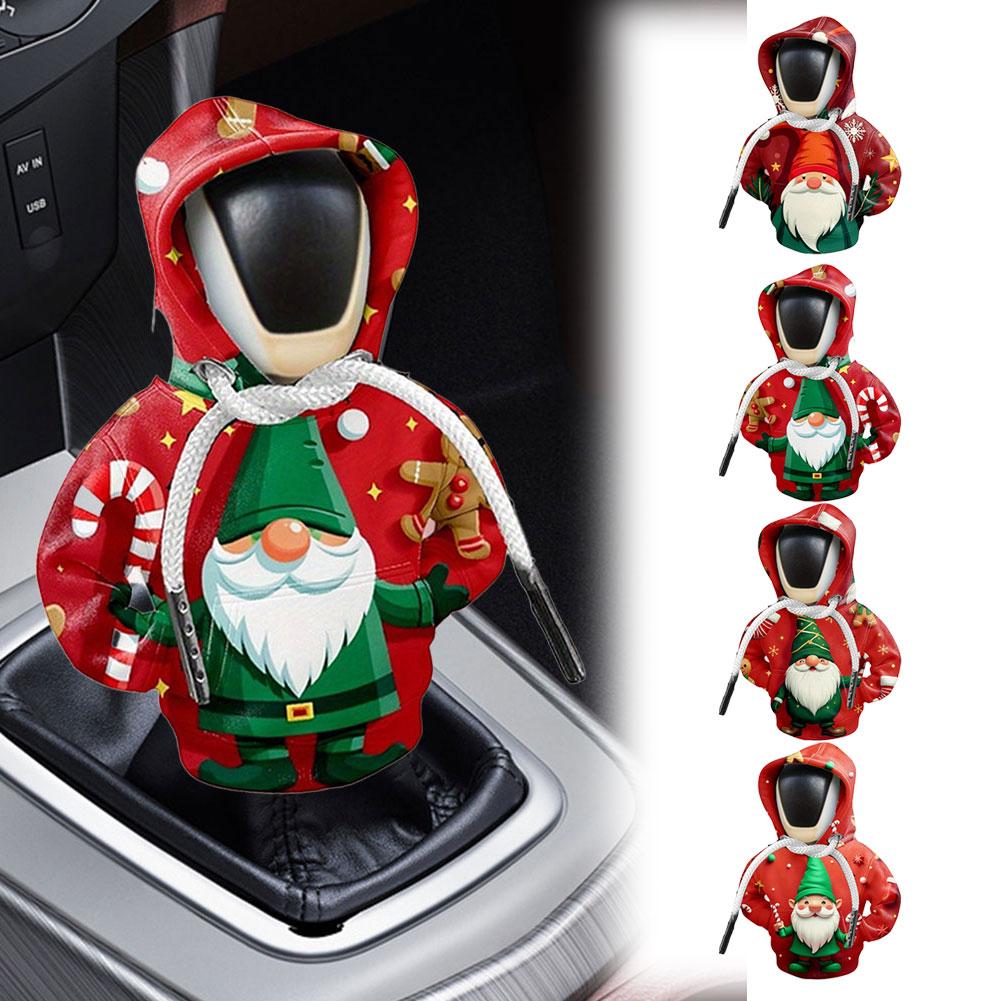Weihnachtsauto Schaltknauf Hoodie Abdeckung Schalthebelabdeckung Schaltstange Manuell Automatik Innenraumdekoration Schalthebel Auto Dekoration Griff Fi D1P4