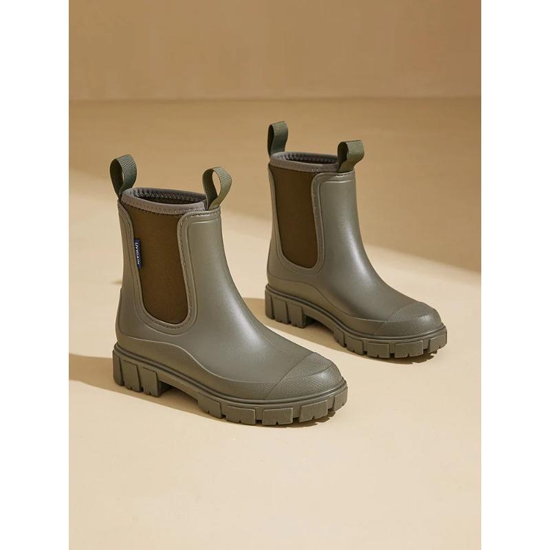 

Stylish Women s Rain Shoes for Summer: Short-cylinder, Low-top, Wear-resistant and Waterproof Water Boots 36 зелёный
