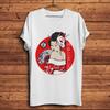T-shirt Style Ukiyoe Geisha Samouraï Homme Décontracté Manches Courtes Unisexe Blanc Vintage Ukiyo Tshirt Unisexe Tee Streetwear Respirant