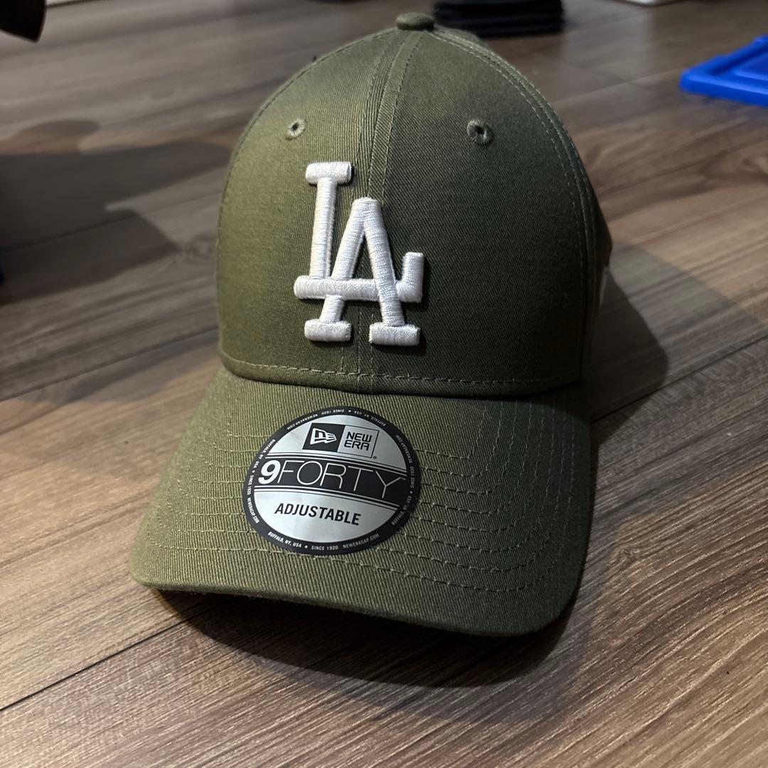Used New Era 9FORTY LA Dodgers Cap Olive