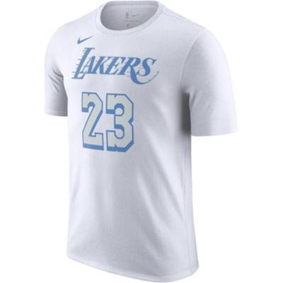 NBA Basketball Sportdruck Kurzarm T-Shirt mit LeBron James Nr. 23 Herren Oberteile Weiß CT9428-103