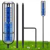 Wrought Iron Adjustable Digital Rain Gauge for Garden and Patio