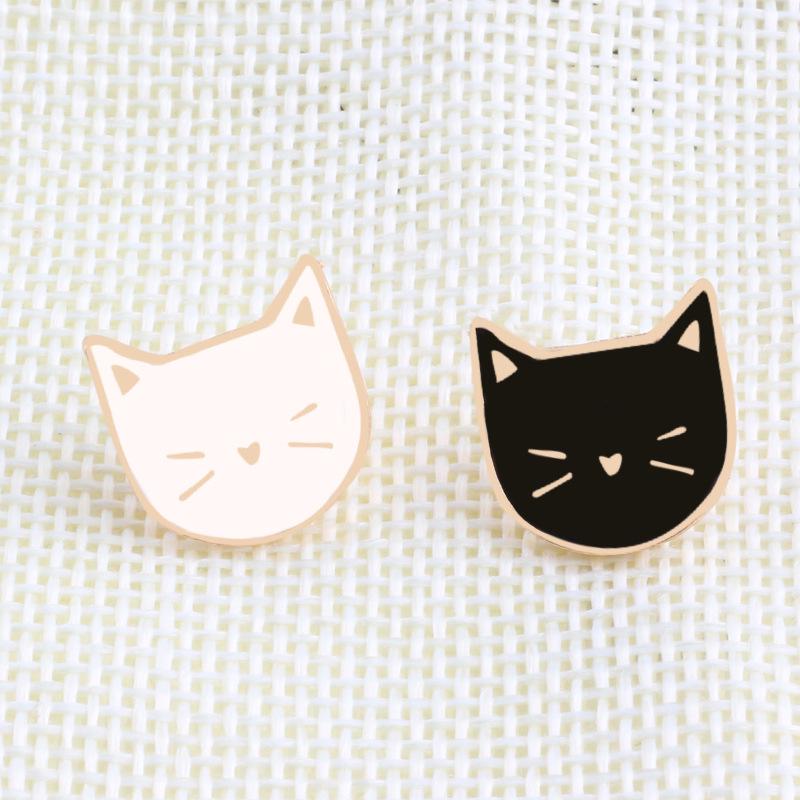Harajuku Cute Cartoon Kitten Brooch - Japanese Cat Pin Bag & Clothing Accessory