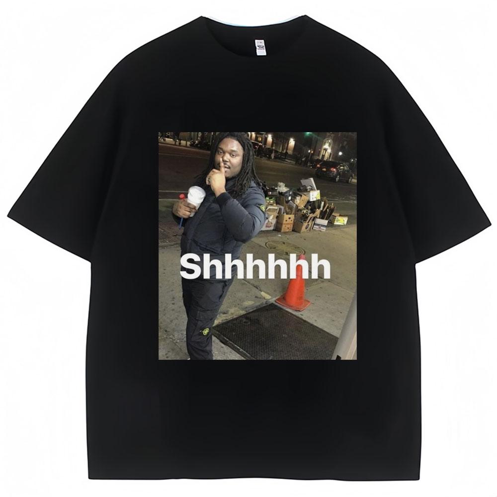 

Lucki Shhhhh Funny Meme Print T-shirts Men s Women s Oversized Humor T Shirt 100% Cotton O-Neck Casual T Shirts S