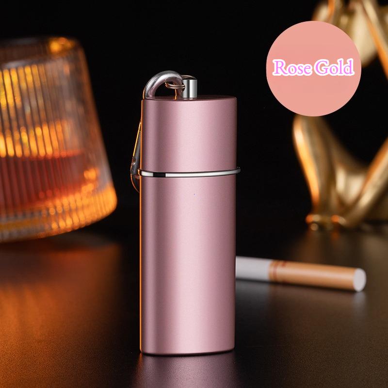 Portable Pocket Ashtray with Keychain Fireproof Metal Ashtray Car Cigar Ash Storage Organizer Outdoor Smoking Ash Holder