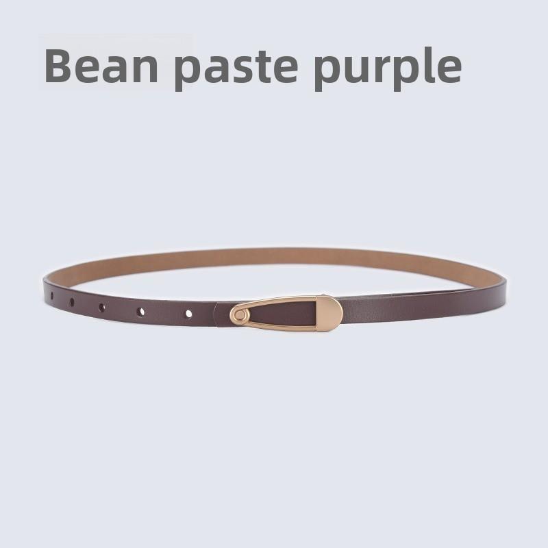 New arrival calfskin belt women's silm pattern thin belt