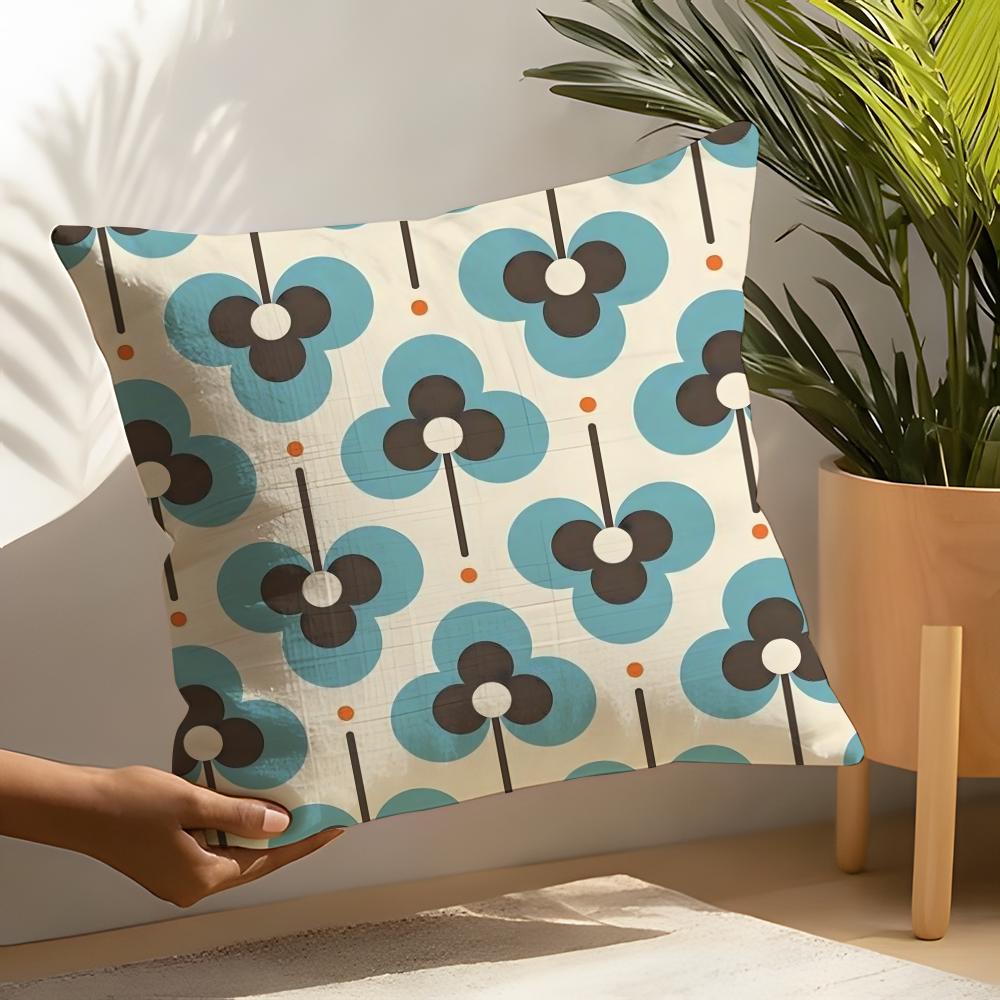 O-Orla Kiely Federa Floreale Decorazione Casa Soggiorno Federe in Lino Copricuscino