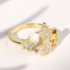 Lindon Classic Copper Alloy Zircon Ring Ladies Jewelry Wedding Promise Party Gift