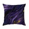 Home Decor Purple and Gold Marbled Pattern Throw Pillow Pattern Cushion Cover Suitable for Sofa Bedroom Car Pillow Cover
