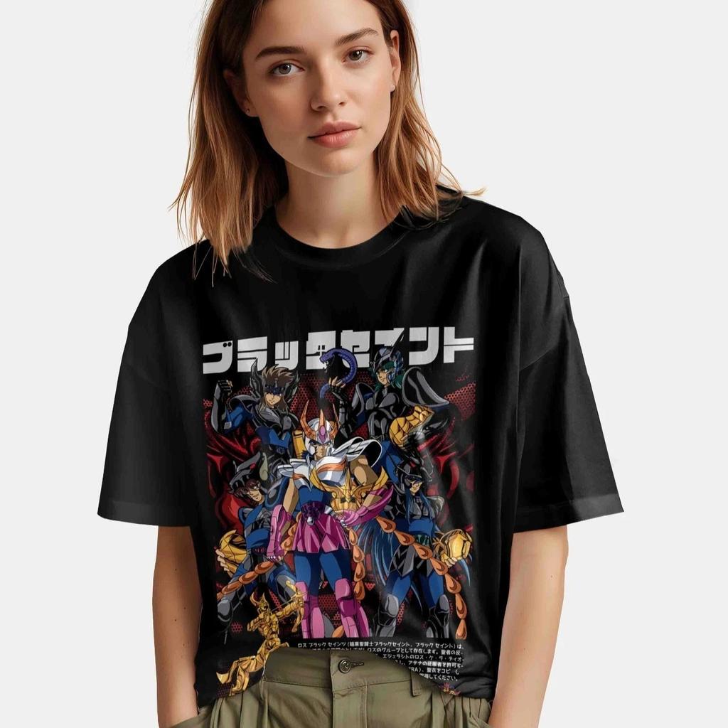 2026 Saint Seiya Shiryu T-Shirt Anime Muster Herren und Damen Sommer Baumwolle Bequem Locker Mode Rundhals T-Shirt