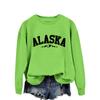 Womens Oversized Crewneck Long Sleeve Sweatshirt Casual Streetwear Printed Cotton Hoodie-Free Size S-XXL