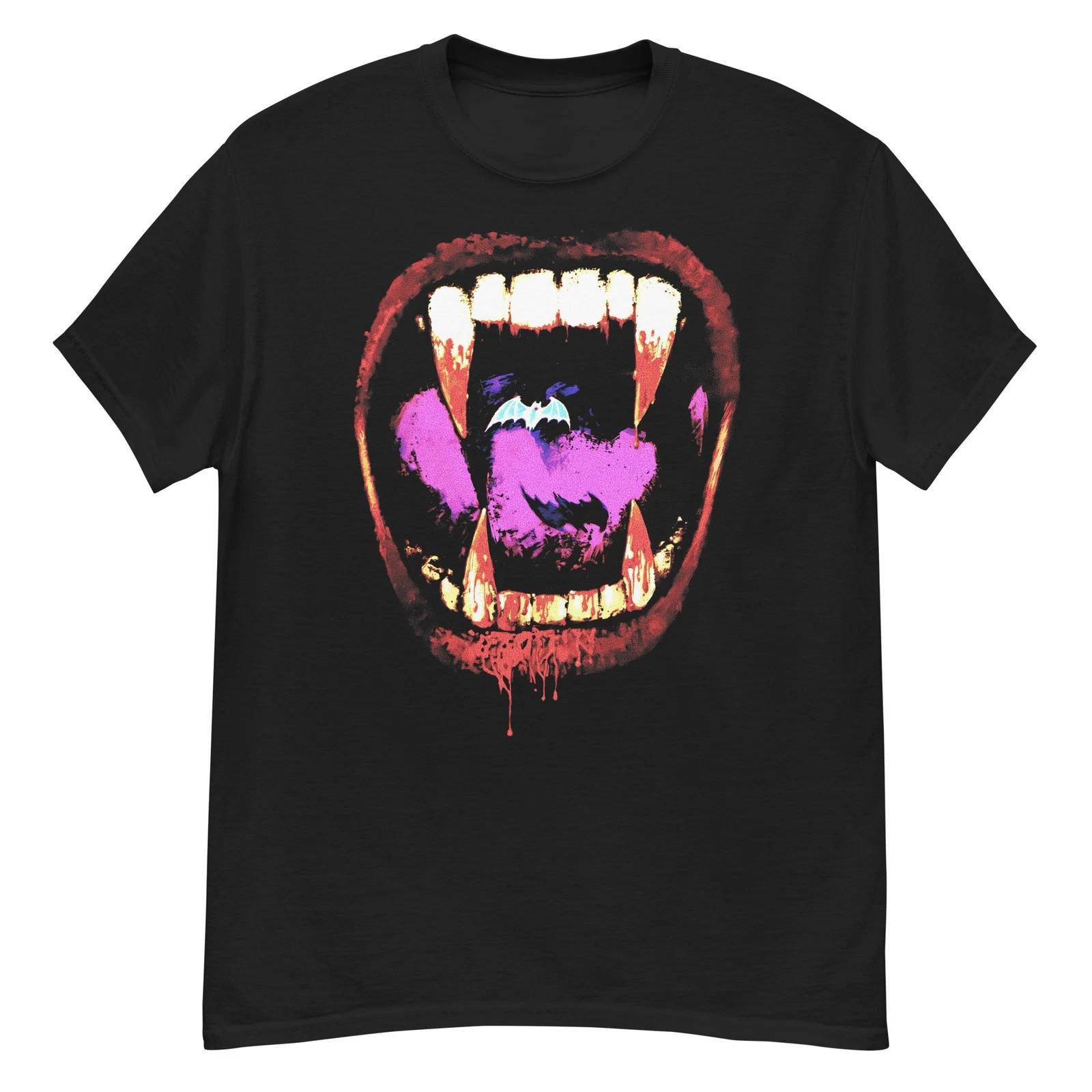 Dracula s bloody fangs horror fan t-shirt M