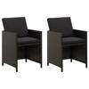 Day and Night - Day and Night Garden Chairs 2 Units with Black Synthetic Rattan Cushions