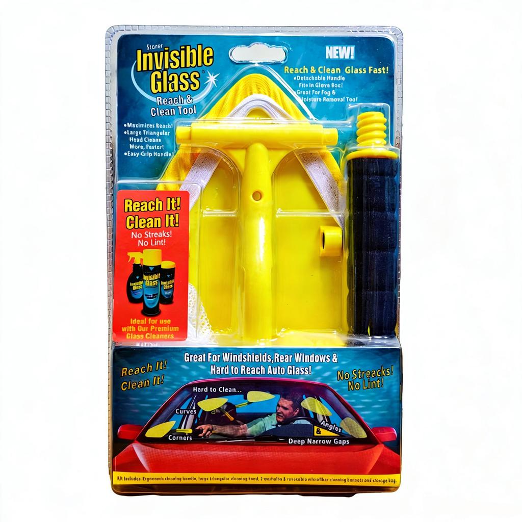 180° Rotating Glass & Windshield Cleaning Tool - Triangle Duster & Window Squeegee