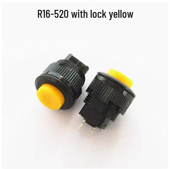 16mm Self-Resetting Self-Locking Round Button Switch, Normally Open, Press to Start