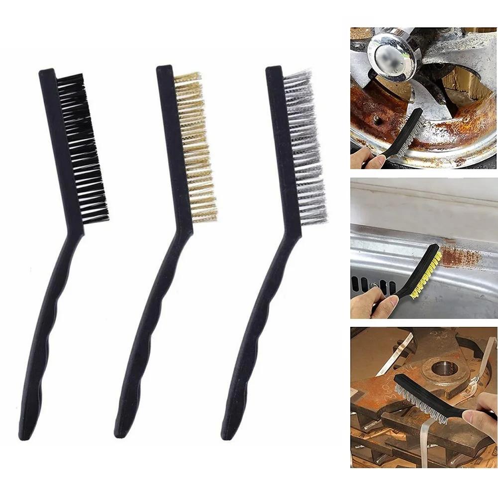 Kitchen Grease Remover! Copper Wire Stainless Steel Wire Brush, Nylon Brush Bristles Warm And Clean Gas Stove