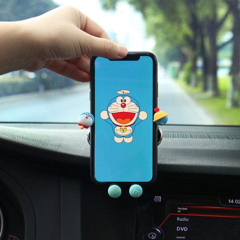 Car Car Phone Holder Dashboard Paste Air Outlet Female Cute Cartoon Car Navigation Fixed Support Frame