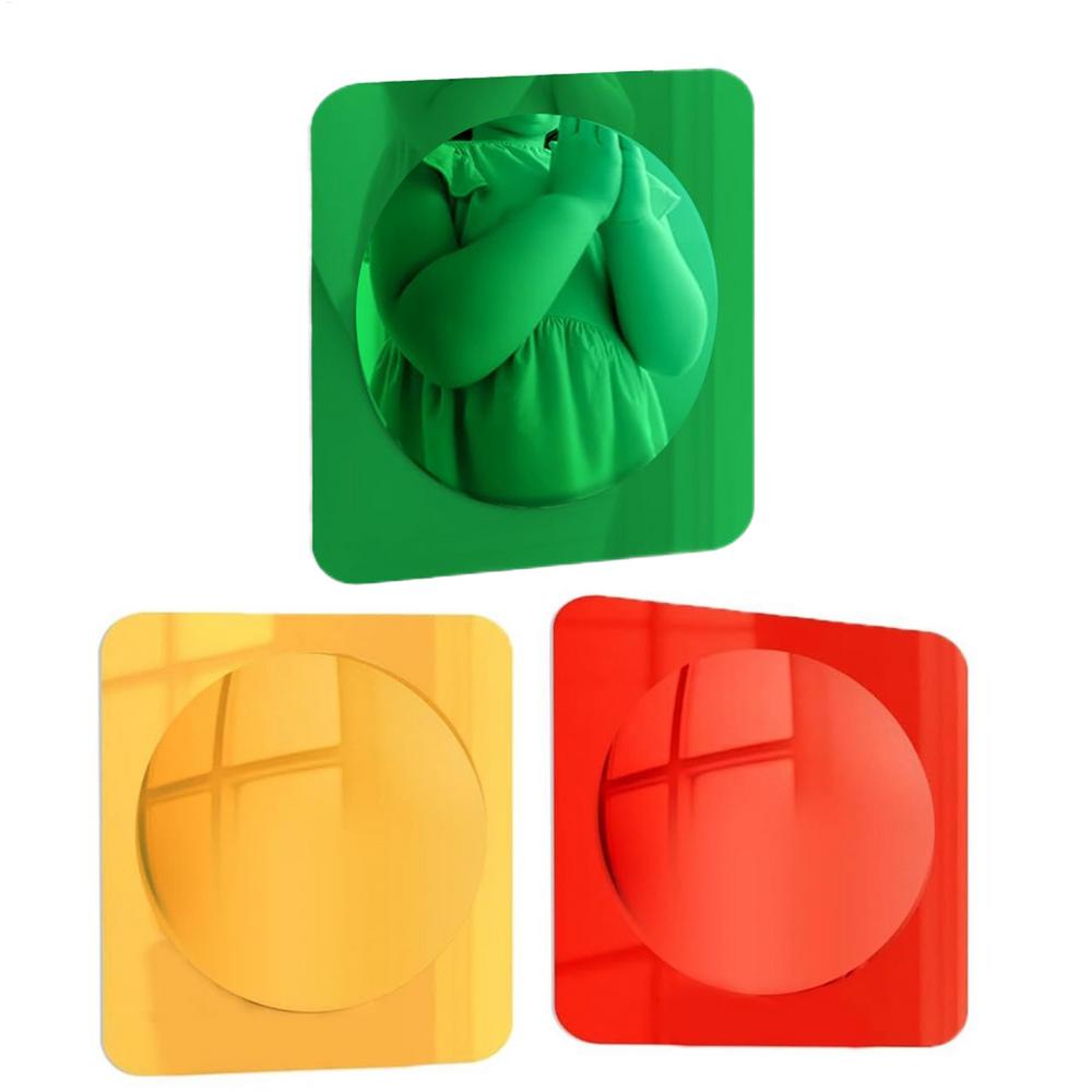 

3PCS Bubble Sensory Mirror Set Funny Interactive Acrylic Mirror For Toddler Feelings Exploration & Tactile Stimulation
