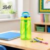 Anti Choking Training Bottle for Kids Cartoon Sippy Cup, 470ml Water with Straw Adjustable Strap, Pop Up Toddler Lid Flip Top Tumbler School, Portable