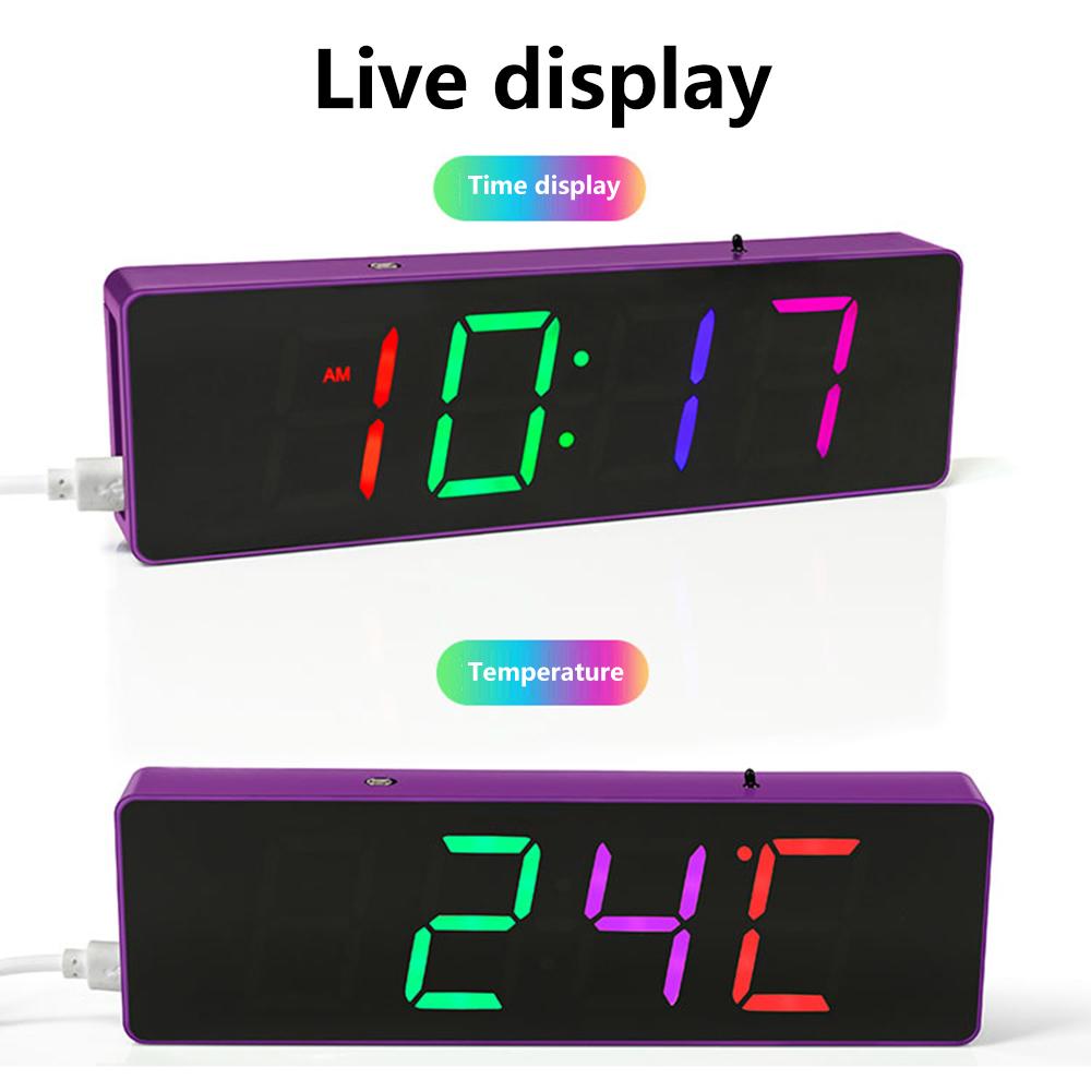 DIY Electronic Clock Kit LED Microcontroller Soldering Exercise Practical Training Production Colorful RGB Clock Loose Parts