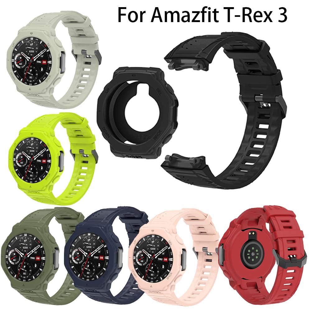 Silikonový řemínek k hodinkám pro chytré hodinky Amazfit T-Rex 3 náramek na zápěstí pro Huami Amazfit T Rex 3 náhradní řemínek a pouzdro