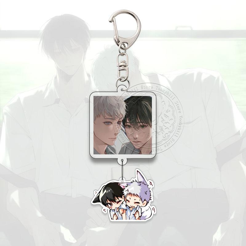 The Summer Hikaru Died Keyring Anime Cartoon Cartoon Q Version Kawaii Acrylic Pendant Keychain Bag Decorate Accessories Gift