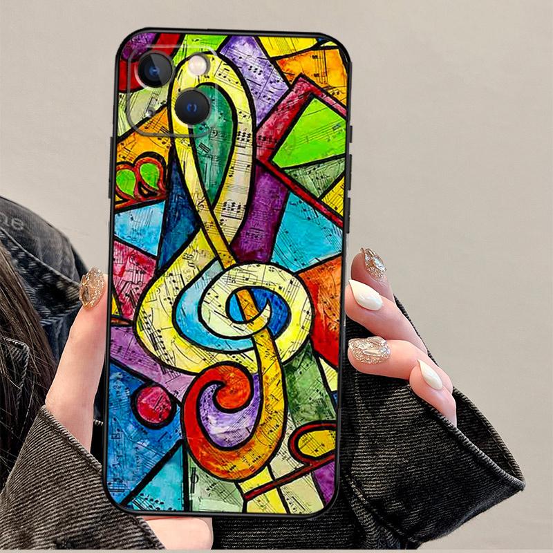 Music Note Musical Treble Clef Case For iPhone 12 13 Mini 11 14 Pro Max XS X XR Plus 15 16 Pro Max Cover
