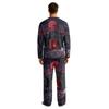 Men's Halloween Pajama Set Long Sleeve with Buttoned Crotch and Elastic Drawstring Waist Sleepwear