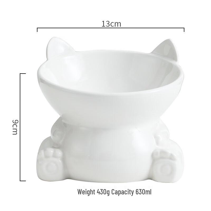 

Japanese Lucky Cat Ceramic Double Pet Bowl