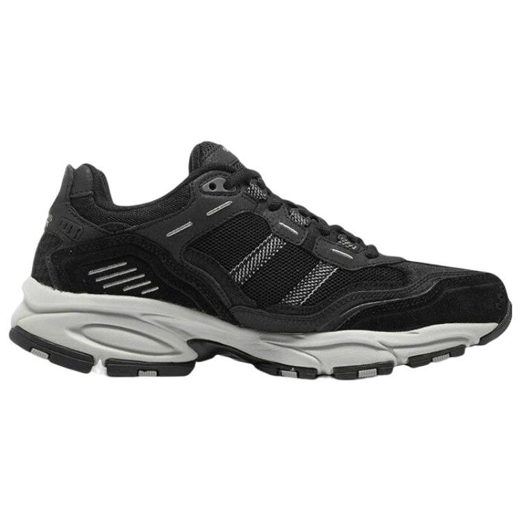Skechers Vigor 2.0 Mesh Leather Comfortable Low-Top Casual Shoes Men Sneakers Black Charcoal-Gray 237067-BKCC