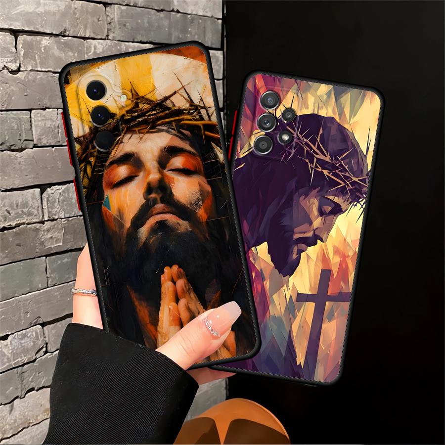 Jesus Case for Samsung Galaxy A54 A17 A52 A53 A52S A72 A73 A33 A34 A36 A35 A14 A23 A16 A15 A56 A55 Phone Cover