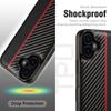 LC.IMEEKE For iPhone 16 Pro Case Carbon Fiber Texture Leather+TPU+EVA Phone Cover