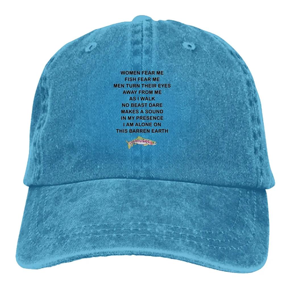 Women Want Me Fish Fear Me Meme Casquette Peaked Cap Fish Funny Sun Shade Cotton Hats For Men Women