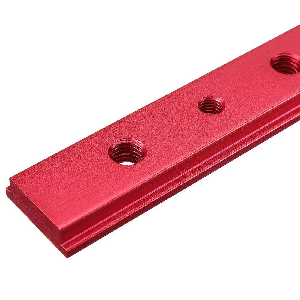 Red Aluminum Alloy T Track/T Bar Slider Miter Jig Tool 100 450mm Length