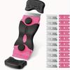 Adhesive Removal Scraper, Glass Scraper 1pcs Pink Double-headed Scraper with 10pcs Metal Blades and 10pcs Plastic Blades, Car Film Tool, Scraper Tool