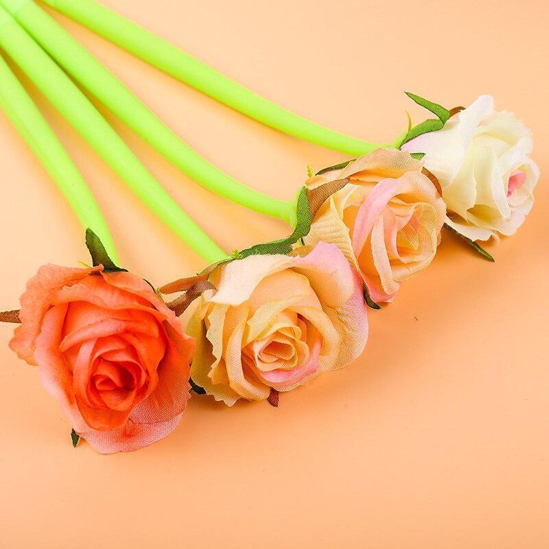 1PC Trandafir Gel Silicon Pen Simulare Floare Ziua Îndrăgostiților Pix Cadou Pix Staționar Birou Student