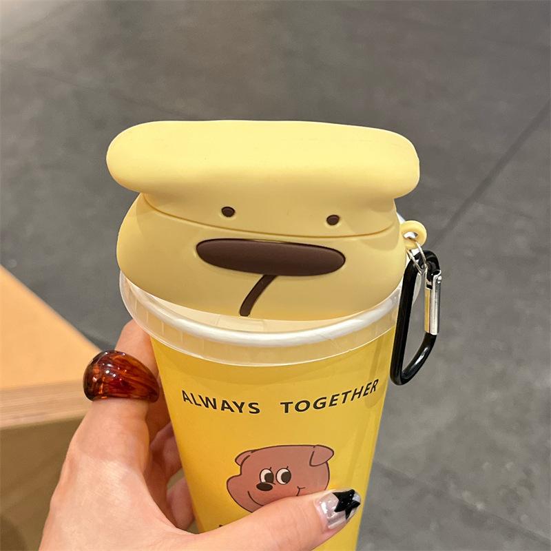 PomPomPurin Yellow Dog Protective Silicone Earphone Cover For Airpods Pro 2 Case/Airpods Pro/Airpods 1/2/3 Case Funda Girls
