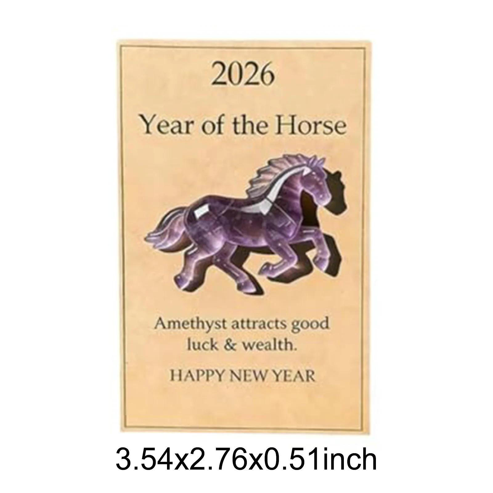 

2026 Elegant Horse Pocket Hug Decor Chinese NewYear Zodiac Horse Figurine for Home Office Desk Meaningful Gift for Friend Family