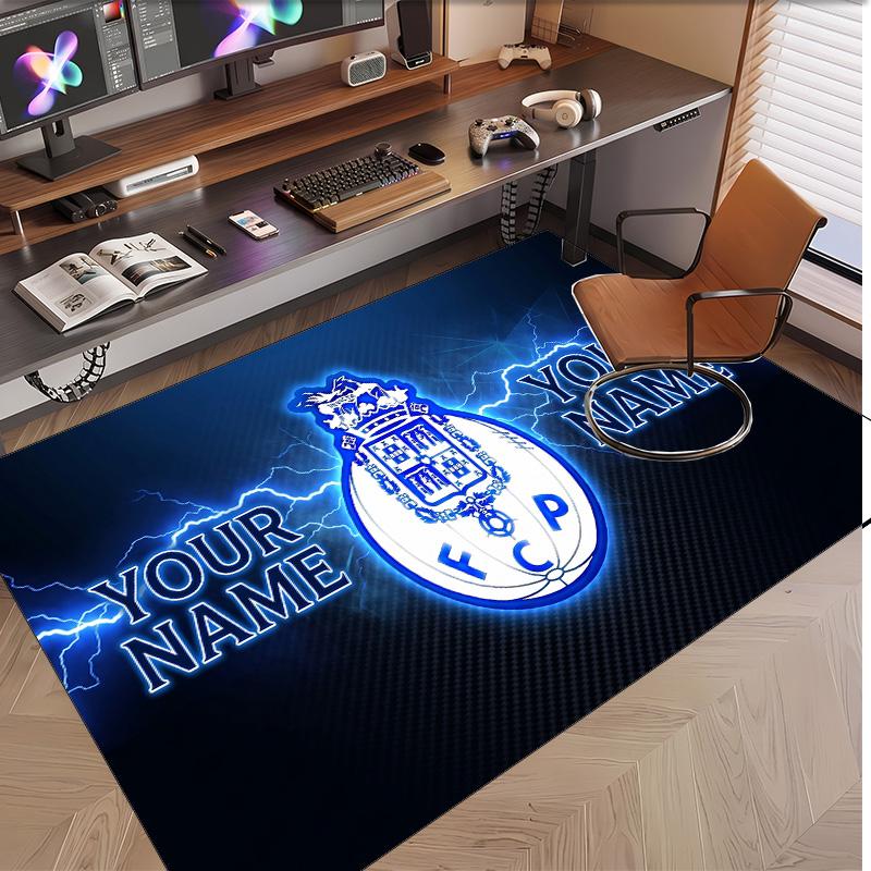 Personalized Crystal Velvet Carpet FC Porto Pattern Non Slip Floor Rug