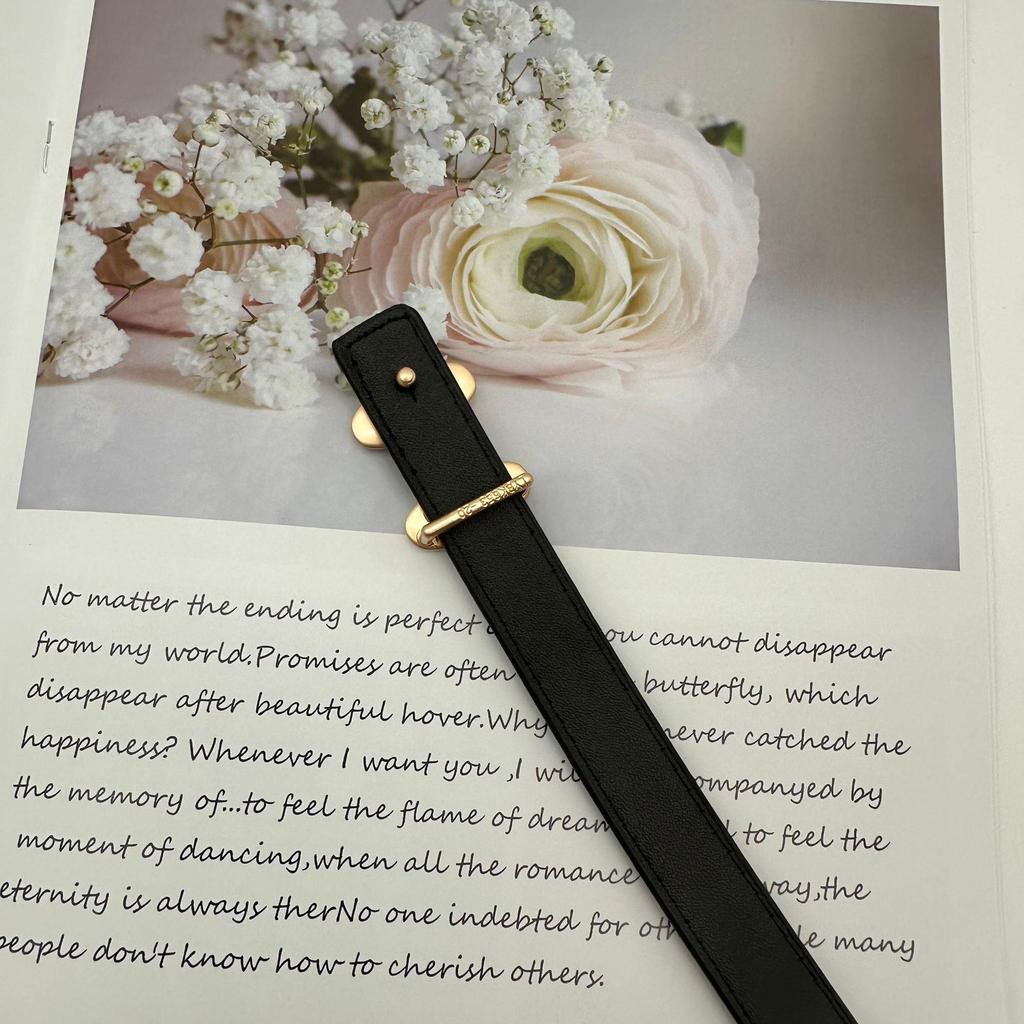 2024 Women's Trendy Genuine Leather Buckle Belt: High-End, Simple & Versatile for Jeans