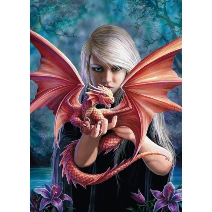 Puzzle 1000 Pièces - Clementoni - Anne Stokes Dragon Kin - Adulte