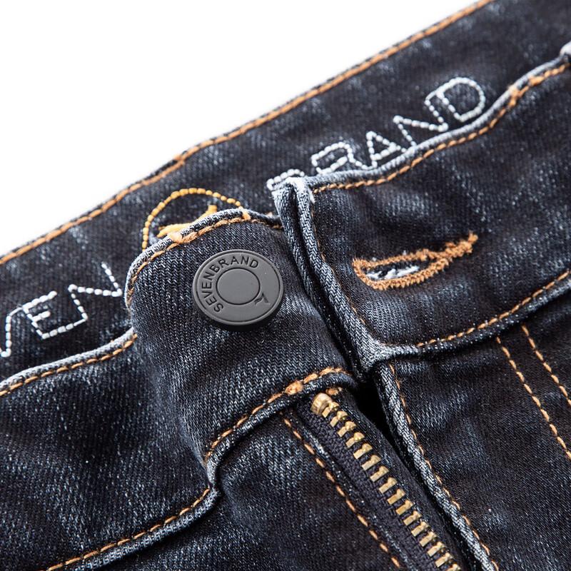 Qipai Men's Lyocell Blend Straight-Leg Washed Jeans