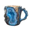 Crystal Resin Coffee Mug, Artistic Kiln-Fired Texture