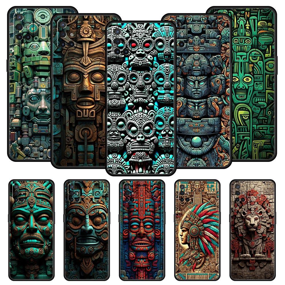 Phone Case For Oneplus 13R 13 12 10T 11 R10 Nord N100 N200 N10 9 9R CE 2 3 Z Pro Lite 5G Soft TPU Cover Vintage Totem Painting