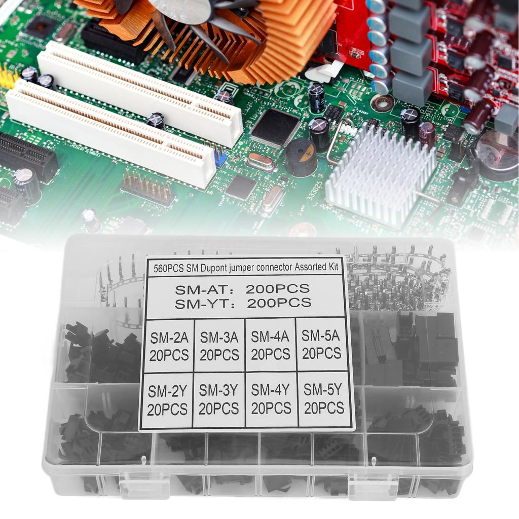 560 Pcs SM Terminal Connector Pin Terminal Connector Kit for Speakers Displays Household Appliances