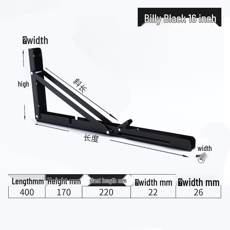 304 Stainless Steel Folding Triangle Bracket for Load-Bearing Storage Support