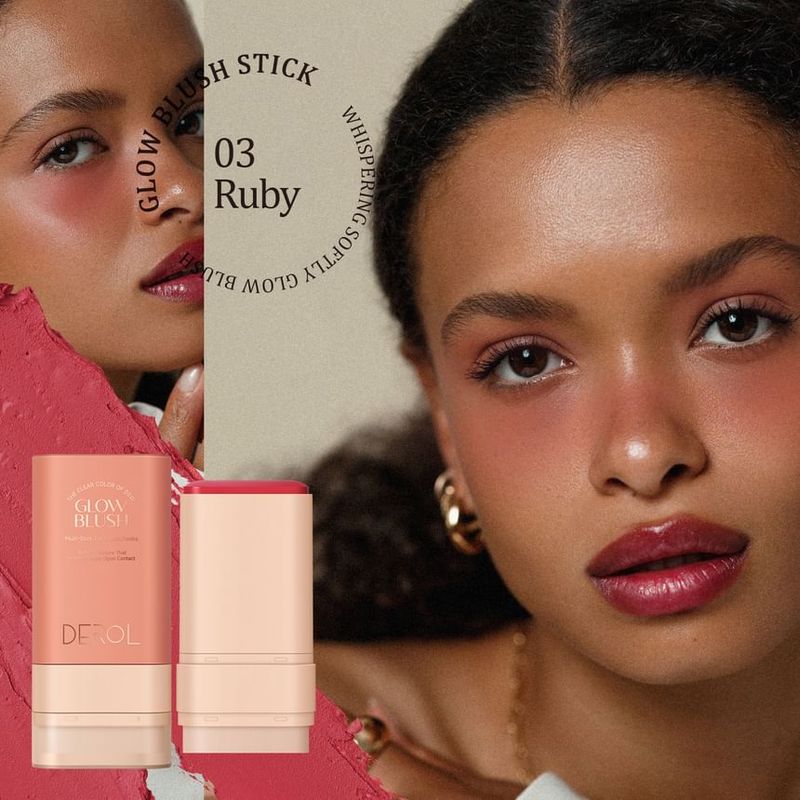 DEROL - Sanft leuchtender Blush-Stick - 3 Farben